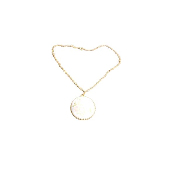 Vintage Cameo Necklace Pink Floral Roses Romantic Whimsy Gold Tone Fairy - Picture 4 of 7